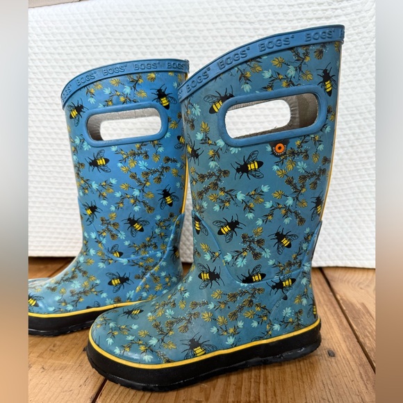 Bogs Bee Rain Boots - Kids Size 13 - Picture 1 of 5